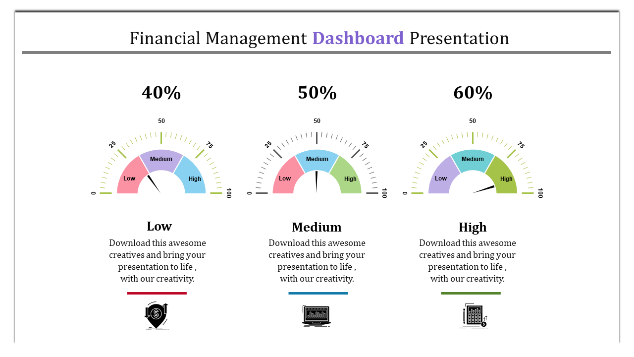 dashboard ppt presentation-financial dashboard management-3-multi color
